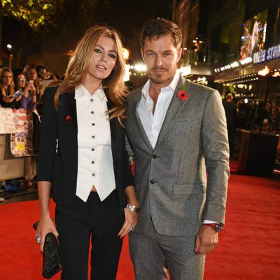 Abbey Clancy y Paul Sculfor en la premiere de 'Los Juegos del Hambre: Sinsajo - Parte 2'