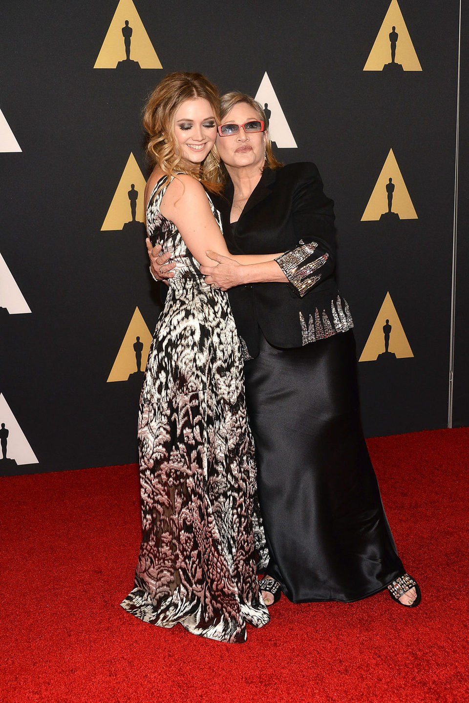 Billie Lourd y Carrie Fisher en los Governor's Awards 2015