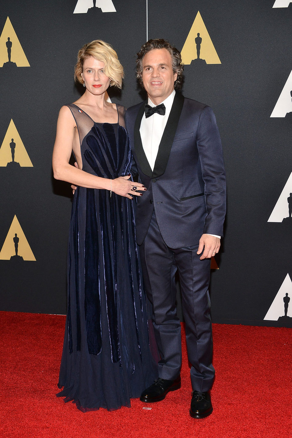 Mark Ruffalo y su esposa en los Governor's Awards 2015