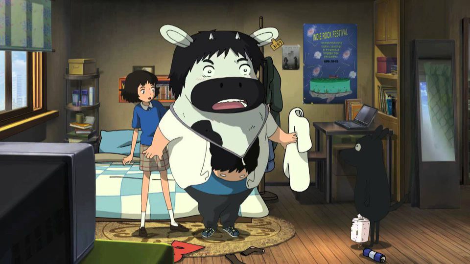 La chica satélite y el chico vaca