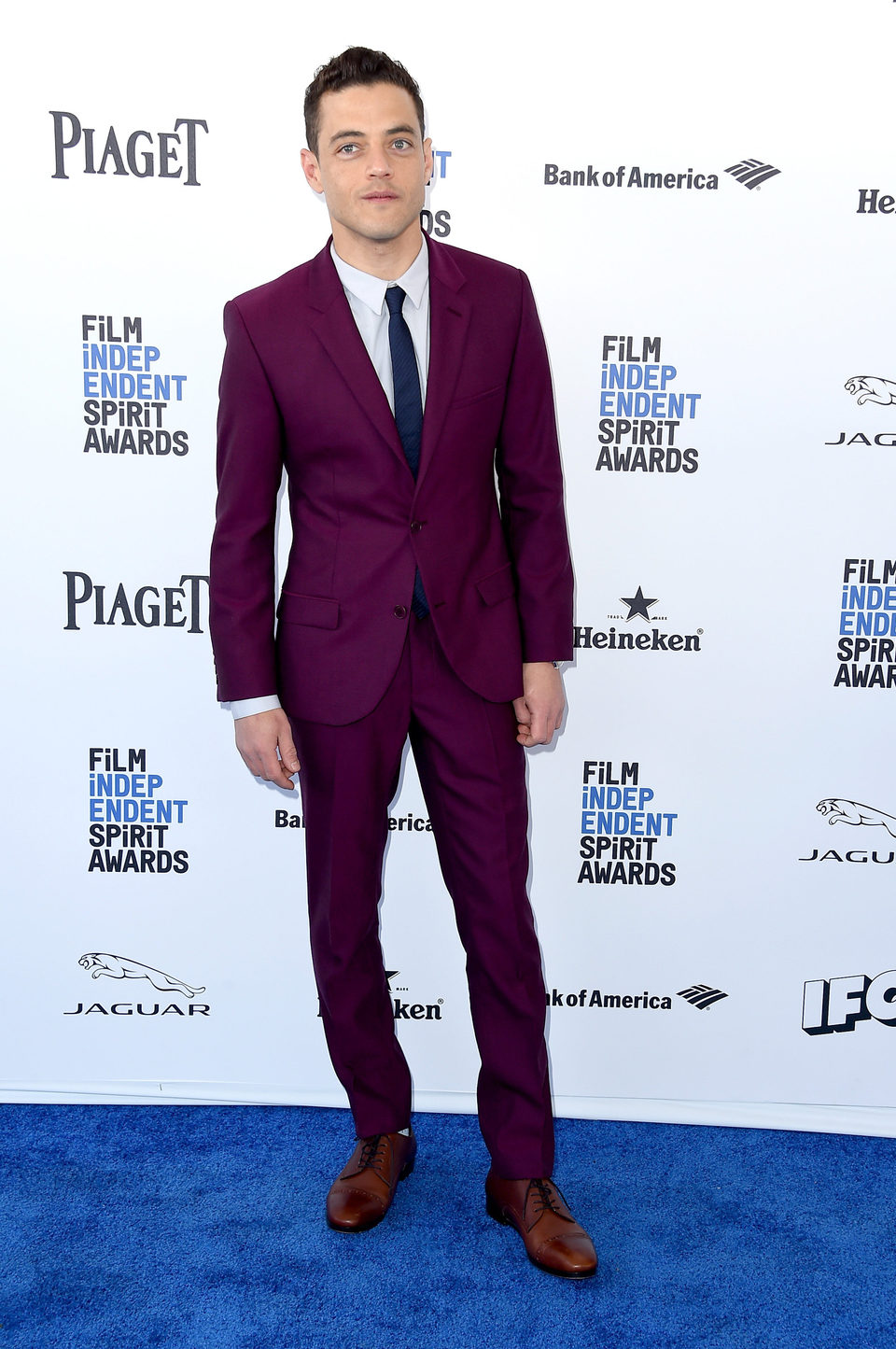 Rami Malek en la alfombra roja de los Independent Spirit Awards 2016