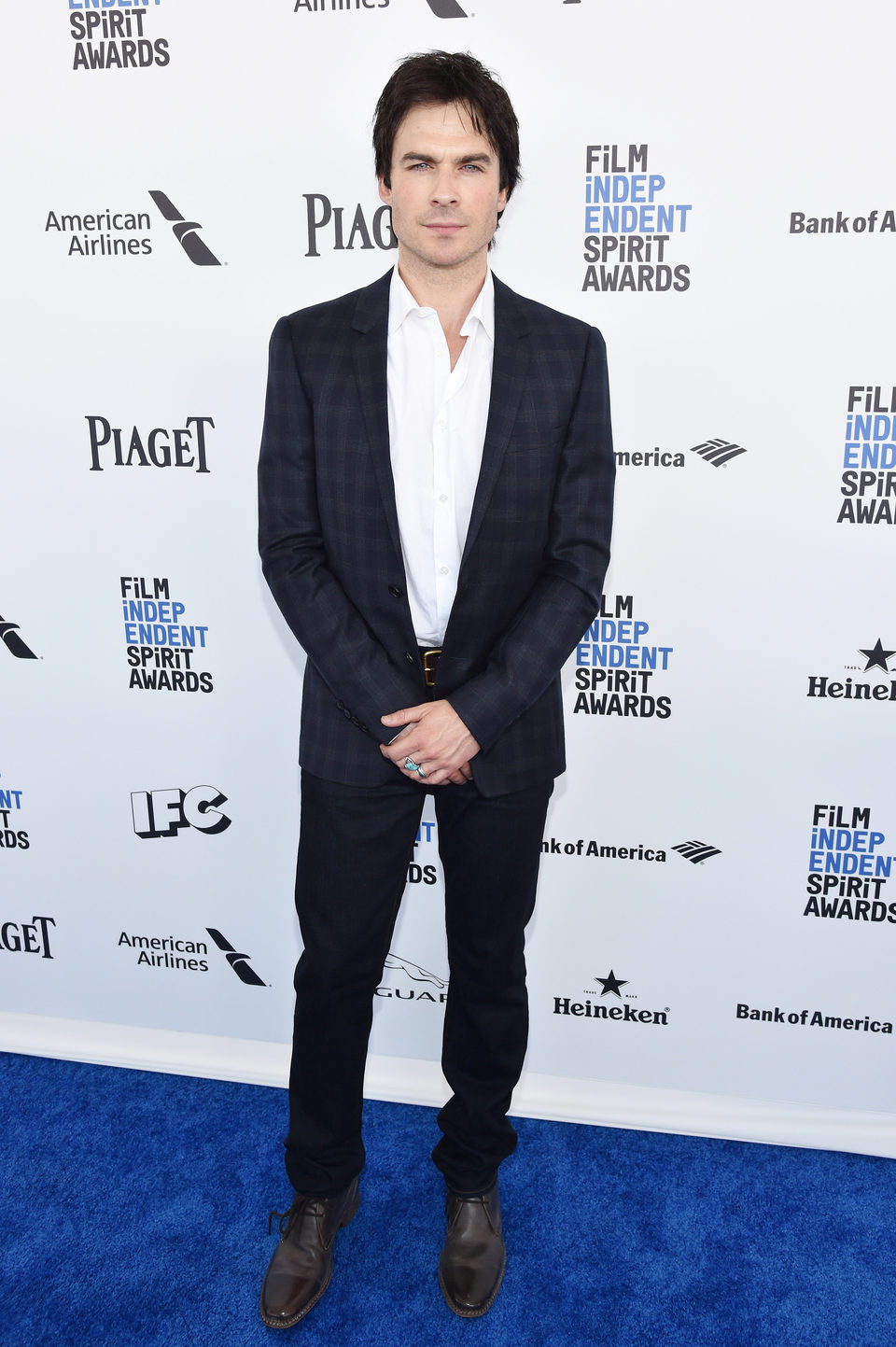 Ian Somerhalder en la alfombra roja de los Independent Spirit Awards 2016