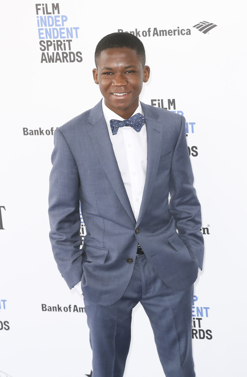 Abraham Attah en la alfombra roja de los Independent Spirit Awards 2016