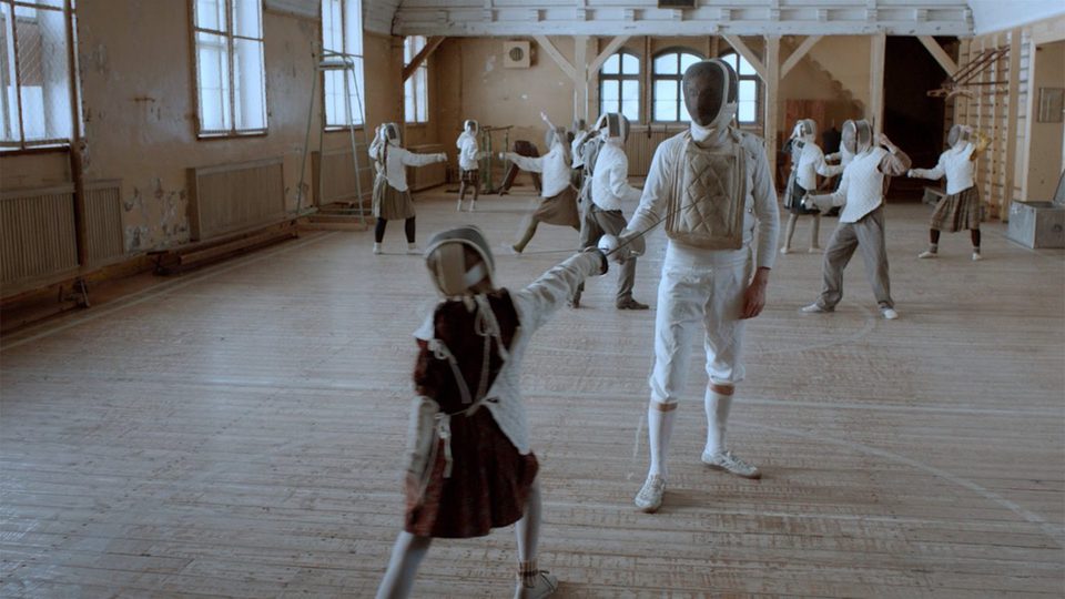 La clase de esgrima