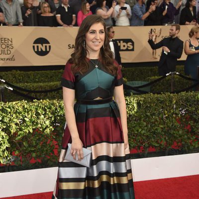 Mayim Bialik en la alfombra roja de los SAG Awards 2017