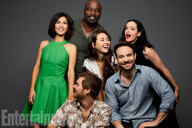 Los protagonistas de 'The defenders' en la Comic-Con