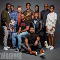 El equipo de 'Black Panter' posa durante la Comic-Con 2017