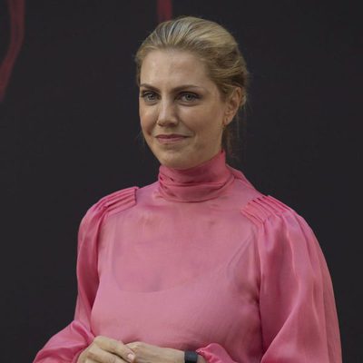 Barbara Muschietti sonríe a los periodistas con motivo de la presentación de 'It' en Madrid