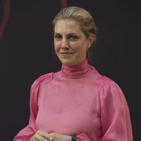 Barbara Muschietti sonríe a los periodistas con motivo de la presentación de 'It' en Madrid