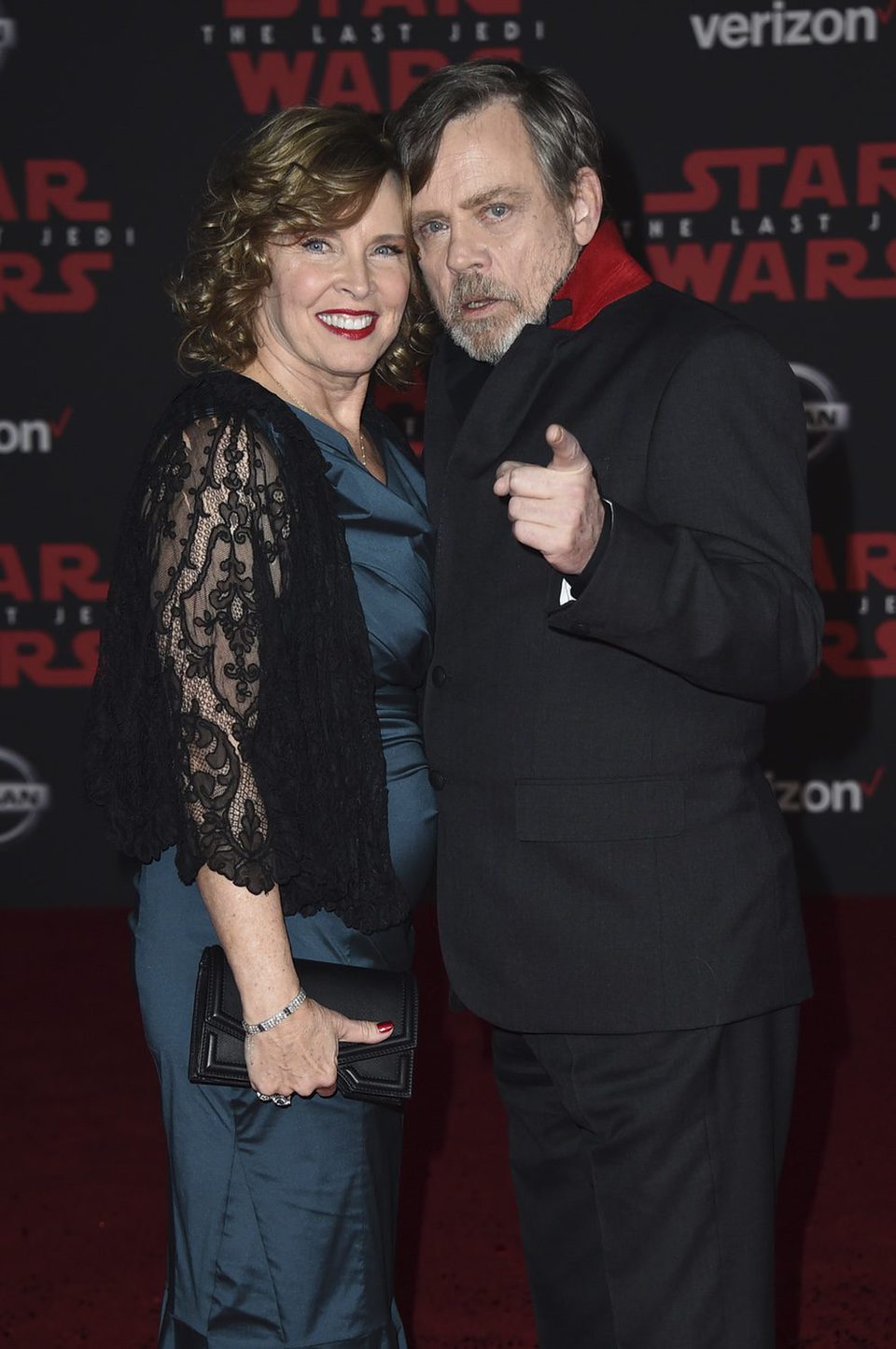 Mark Hamill y su mujer Marilou en la premiere de 'Star Wars: Los últimos Jedi'