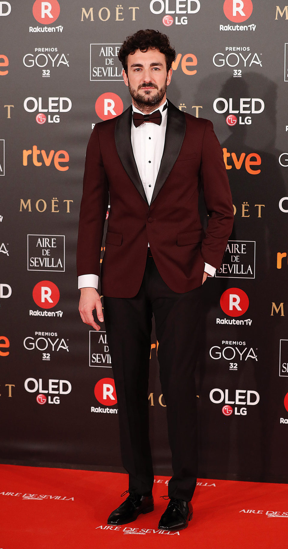 Miki Esparbé en la alfombra roja de los Goya 2018