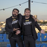 Alfonso Sánchez y Alberto López en la premiere de 'El mundo es suyo'