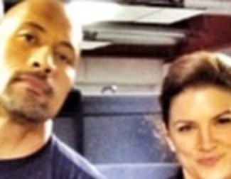 Dwayne Johnson y Gina Carano posan en la primera imagen de 'Fast and Furious 6'