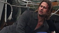 Brad Pitt aparece ensangrentado entre los restos de un avión en el rodaje de 'Guerra Mundial Z'