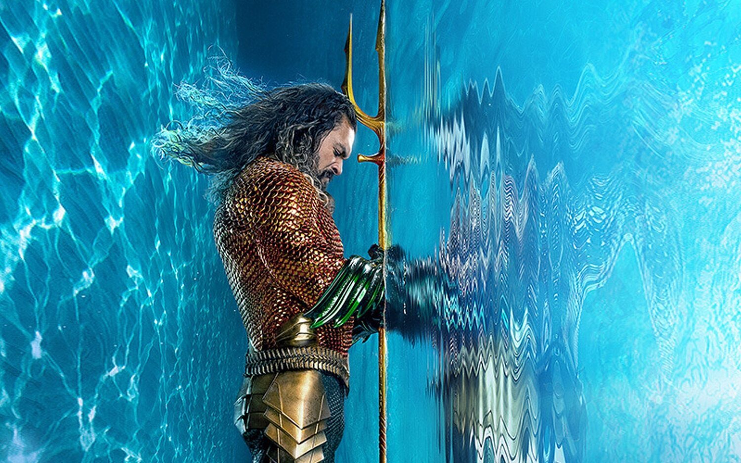 Jason Momoa como Aquaman en 'Aquaman y el reino perdido'