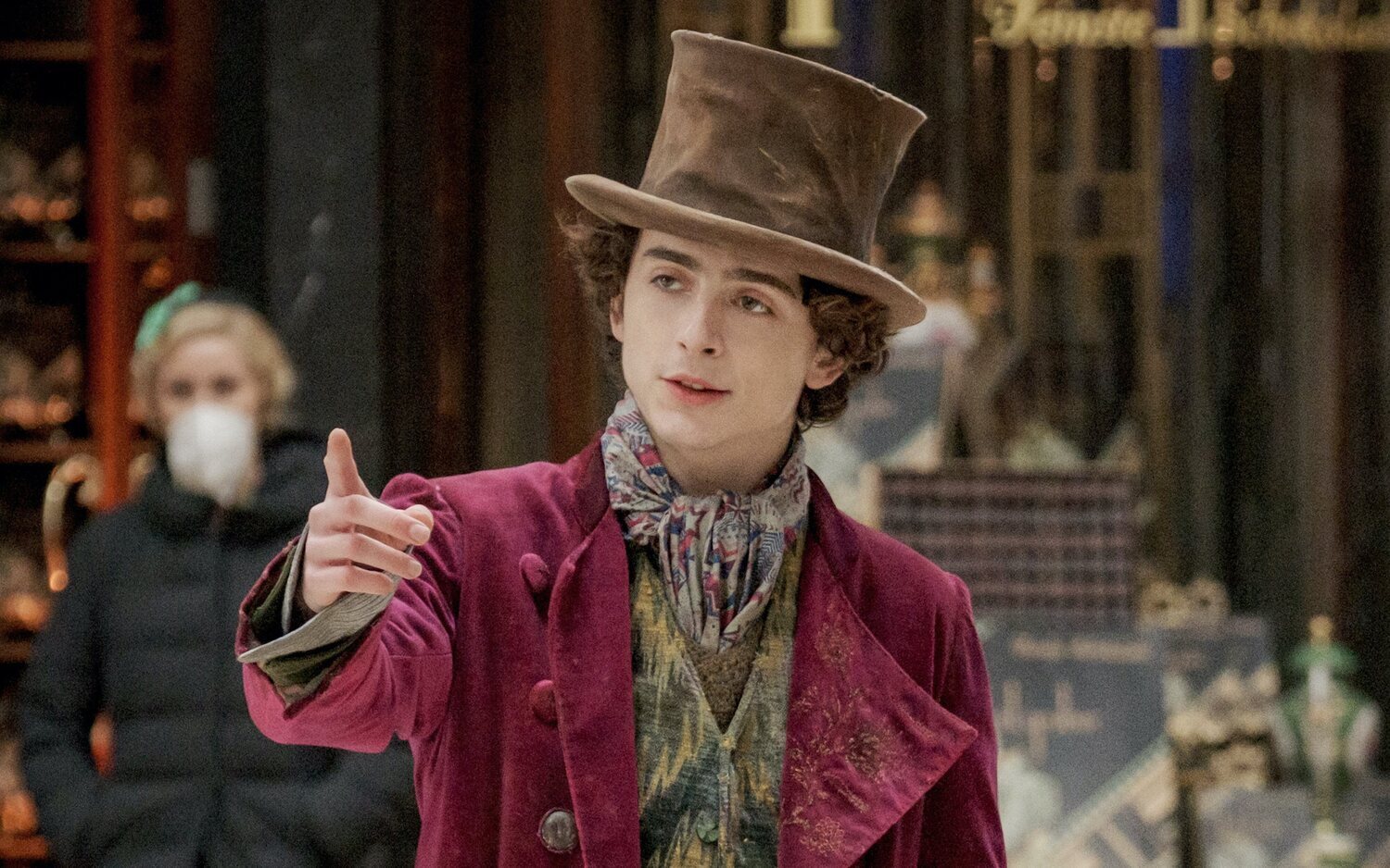 Timothée Chalamet como el joven Willy Wonka en 'Wonka'