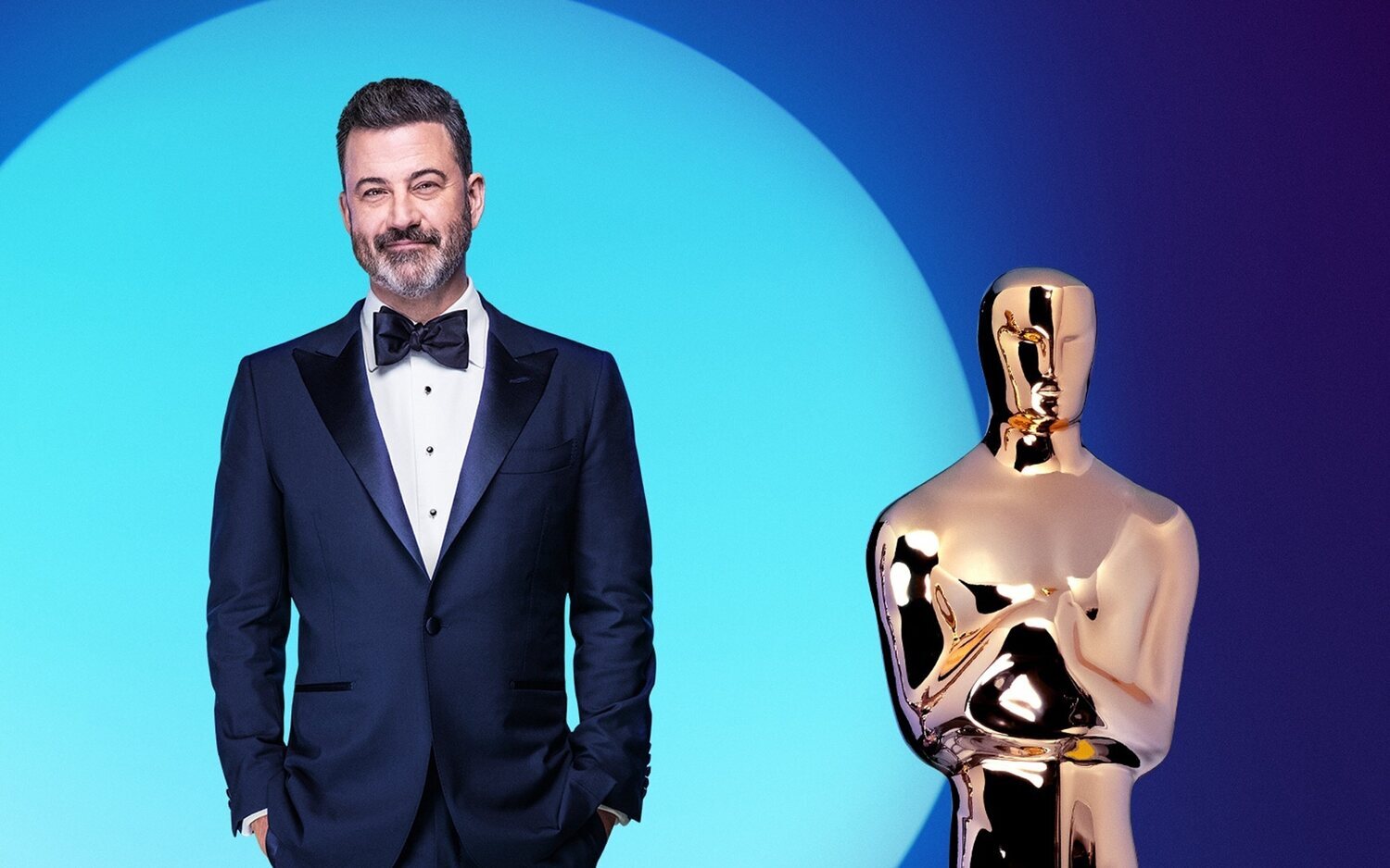 Jimmy Kimmel en el cartel promocional de los Oscar 2024
