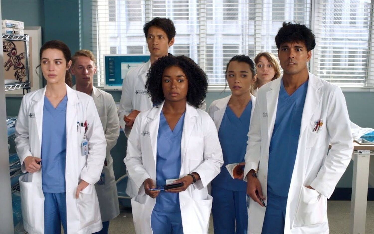 Parte del reparto de la 19º temporada de 'Anatomía de Grey'