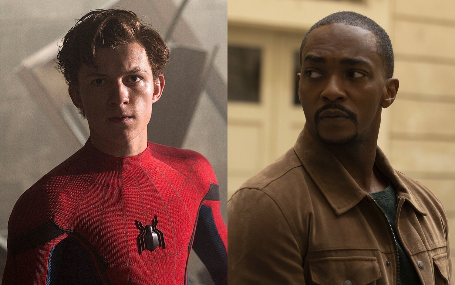 Tom Holland y Anthony Mackie en el UCM