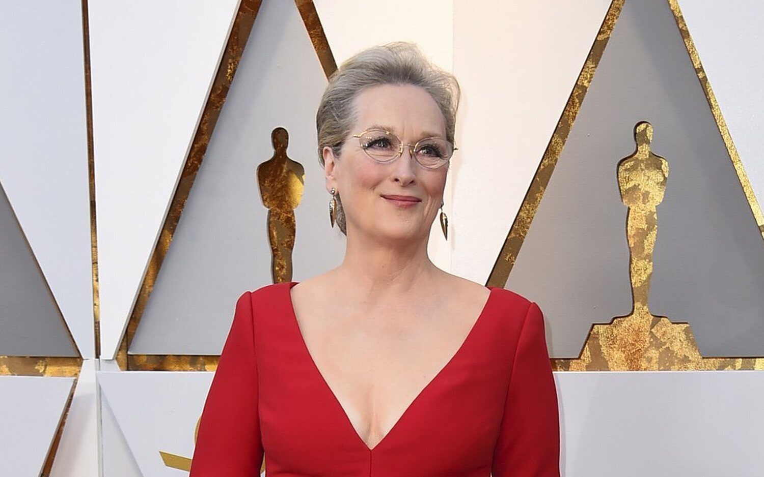 Meryl Streep en la alfombra roja de los Oscar 2018