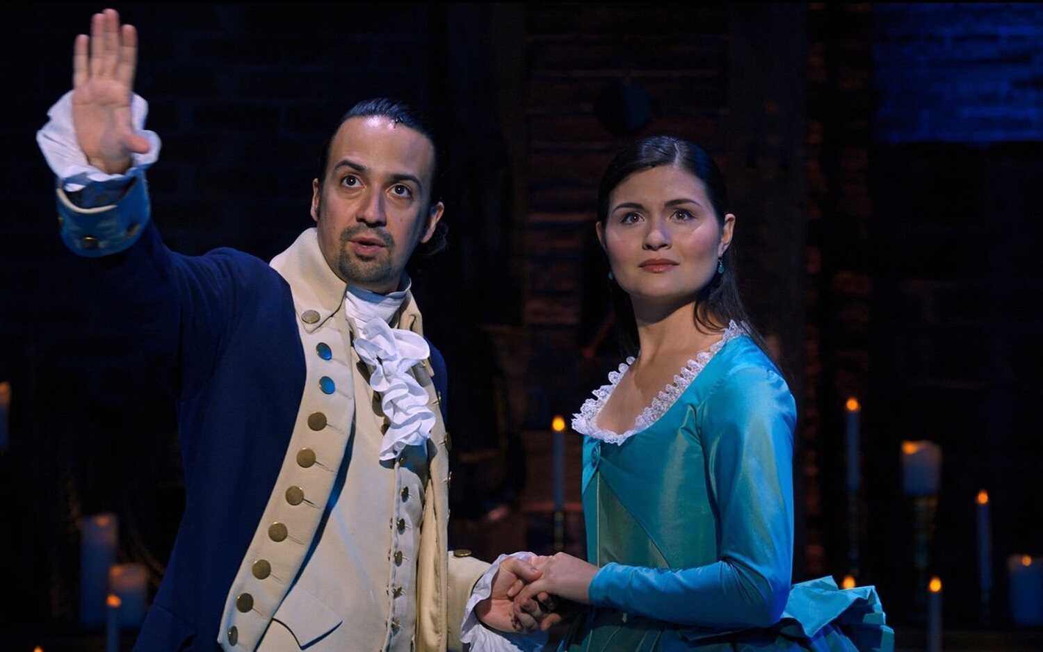 Lin-Manuel Miranda y Phillipa Soo en 'Hamilton'