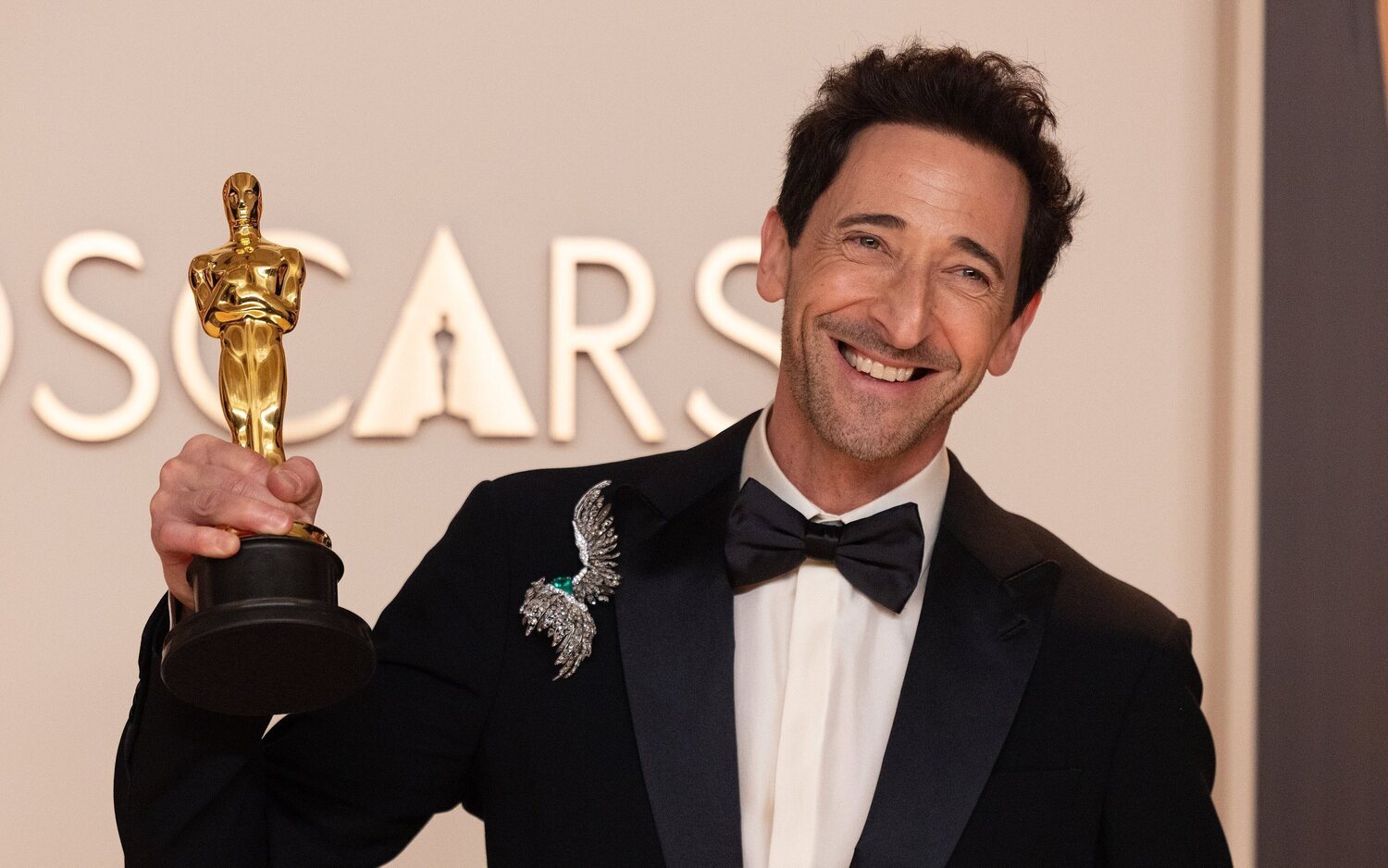 Adrien Brody con su segundo Oscar