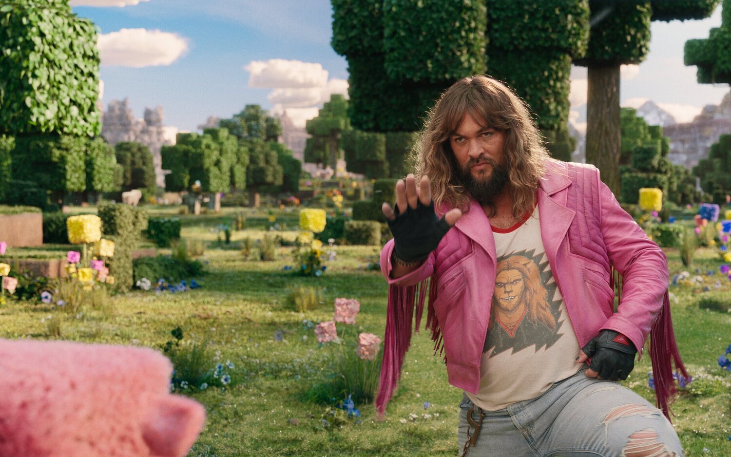 Jason Momoa como Garrett en 'Una película de Minecraft'