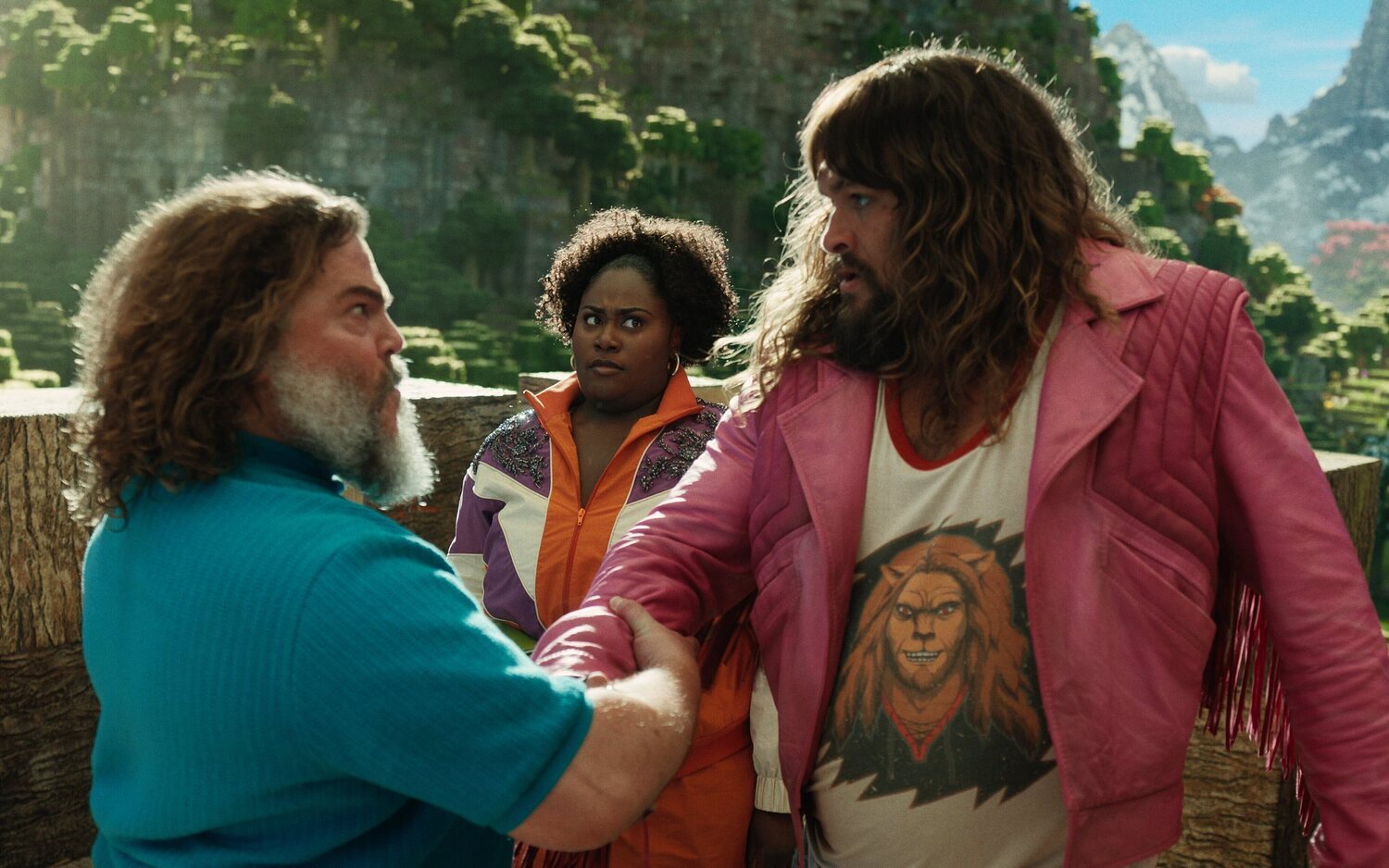 Jack Black, Danielle Brooks y Jason Momoa en 'Una película de Minecraft'