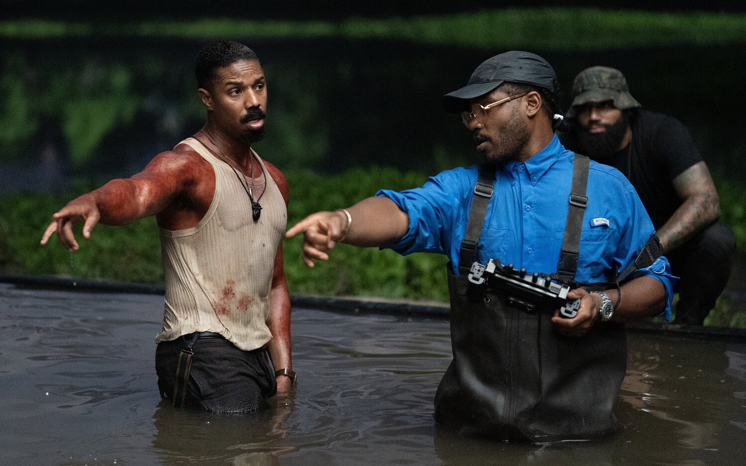 Michael B. Jordan y Ryan Coogler en el rodaje de 'Los pecadores'