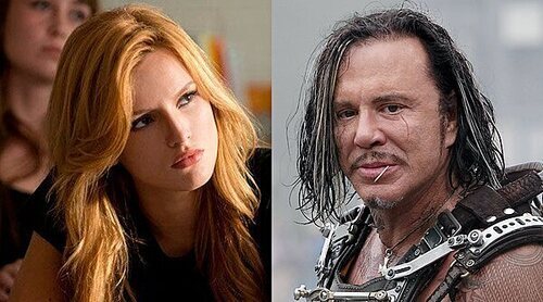 Humillaciones y hasta una agresión: La acusación de Bella Thorne contra Mickey Rourke durante un rodaje