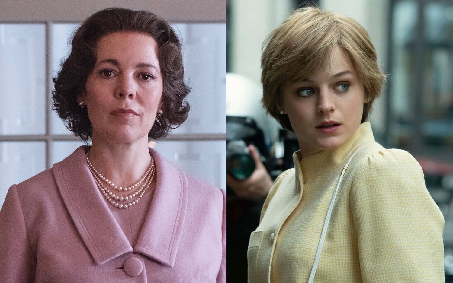 Olivia Colman y Emma Corrin en 'The Crown'