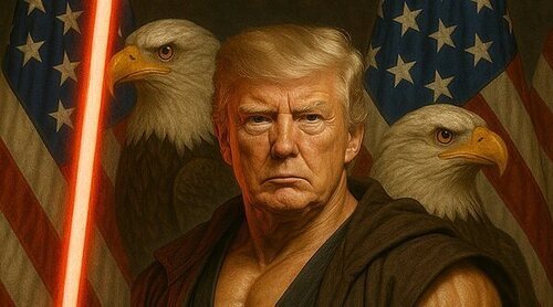 La Casa Blanca sube una imagen hecha por IA de Donald Trump con la espada láser roja de 'Star Wars'