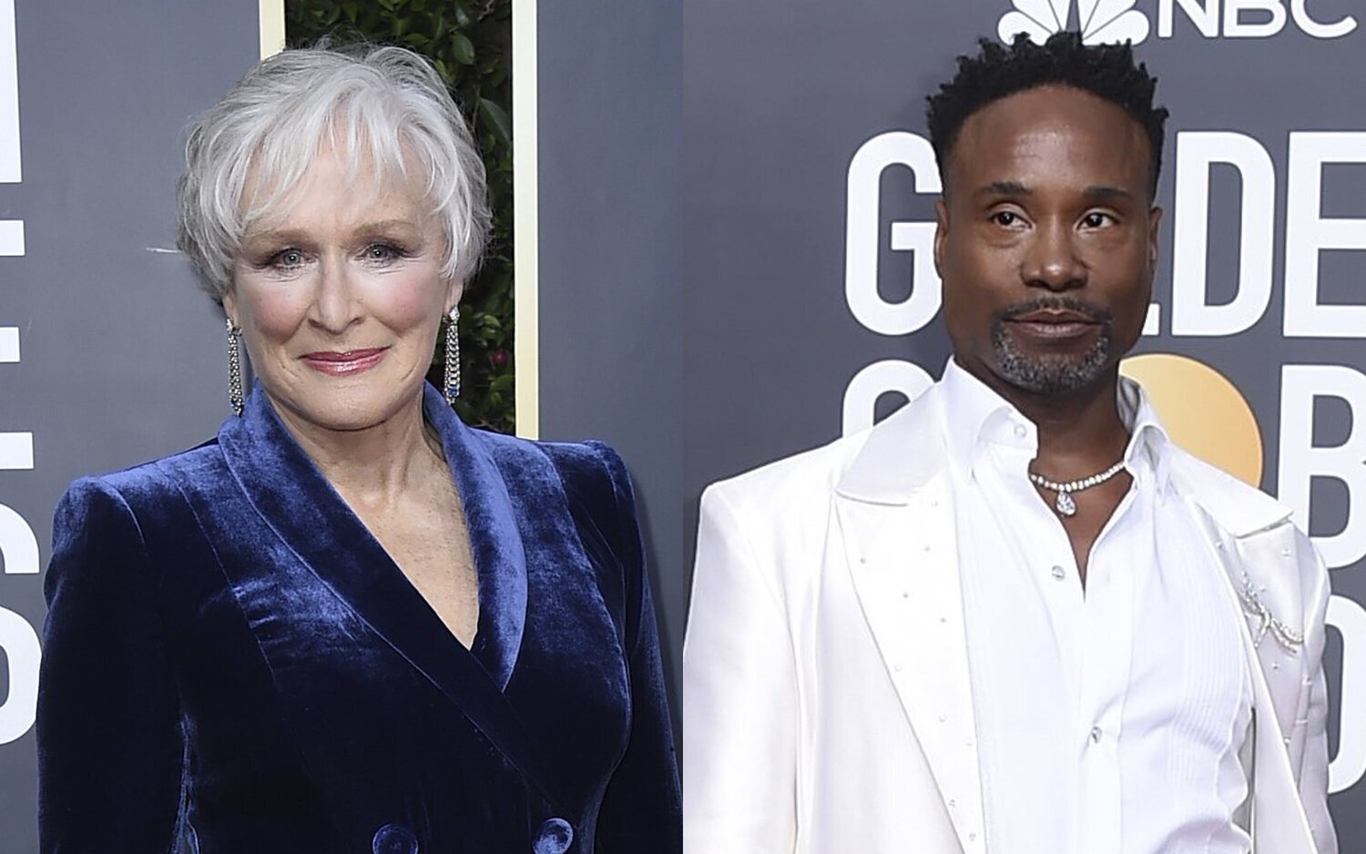 Glenn Close y Billy Porter en los Globos de Oro