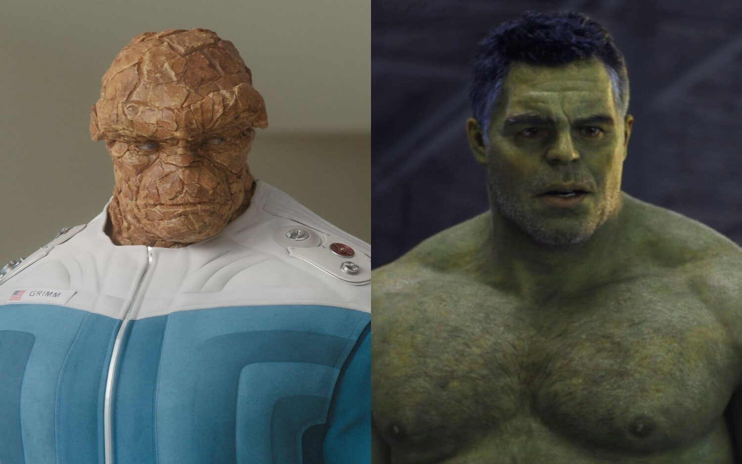 La Cosa en 'Los 4 Fantásticos: Primeros pasos' y Hulk en 'Vengadores: Endgame'