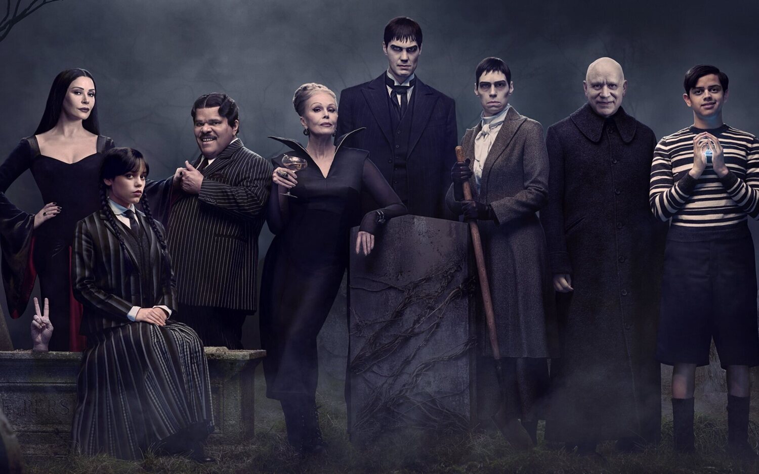 La familia Addams al completo en 'Miércoles'