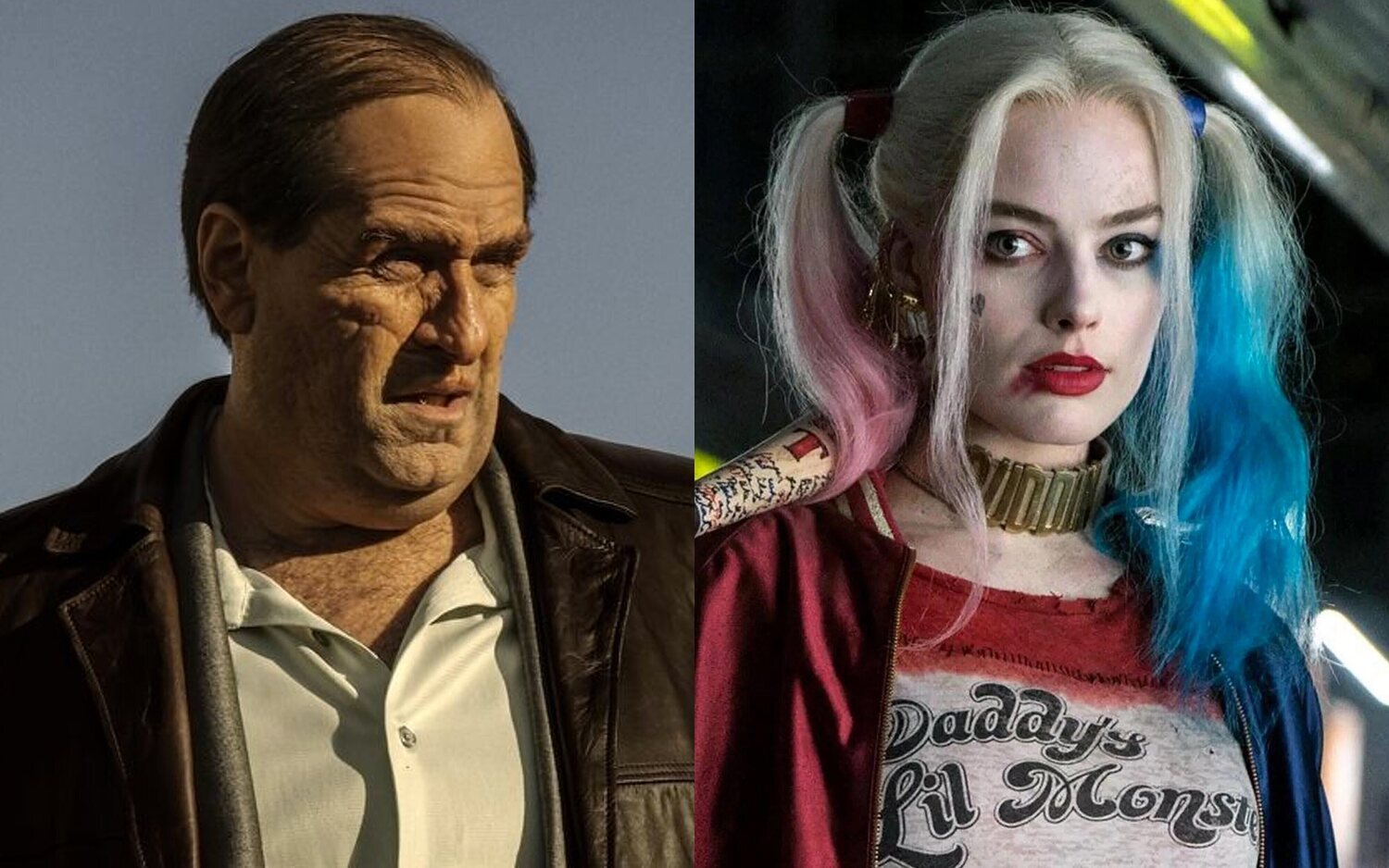 Colin Farrell como El Pingüino y Margot Robbie como Harley Quinn