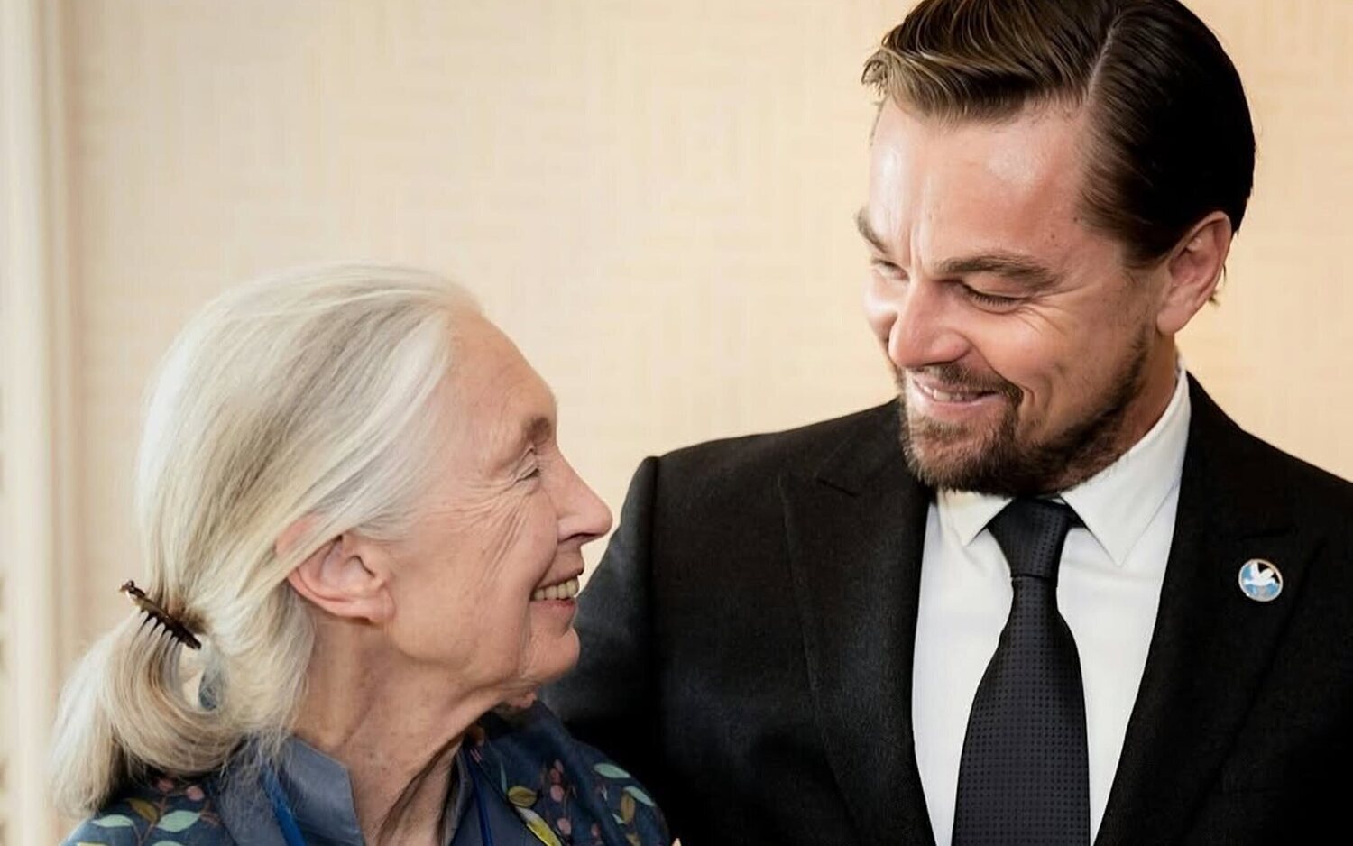 Leonardo DiCaprio despide a Jane Goodall