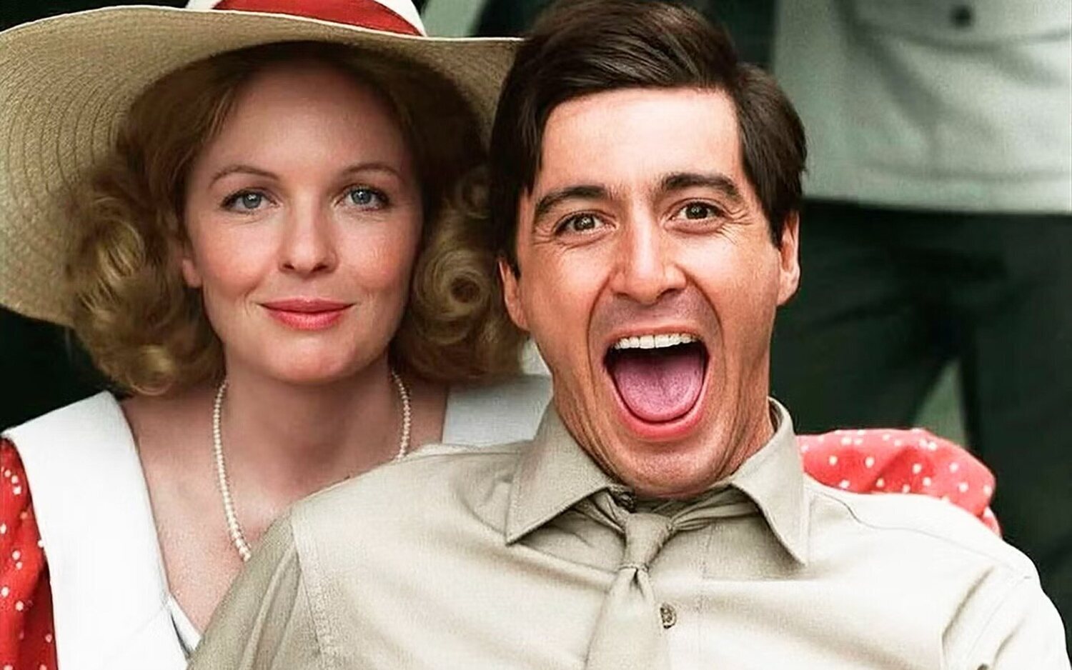 Diane Keaton y Al Pacino en el rodaje de 'El Padrino'