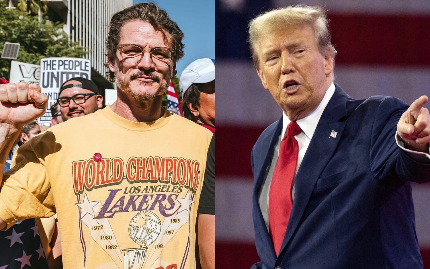 Pedro Pascal acudió a las protestas contra Trump