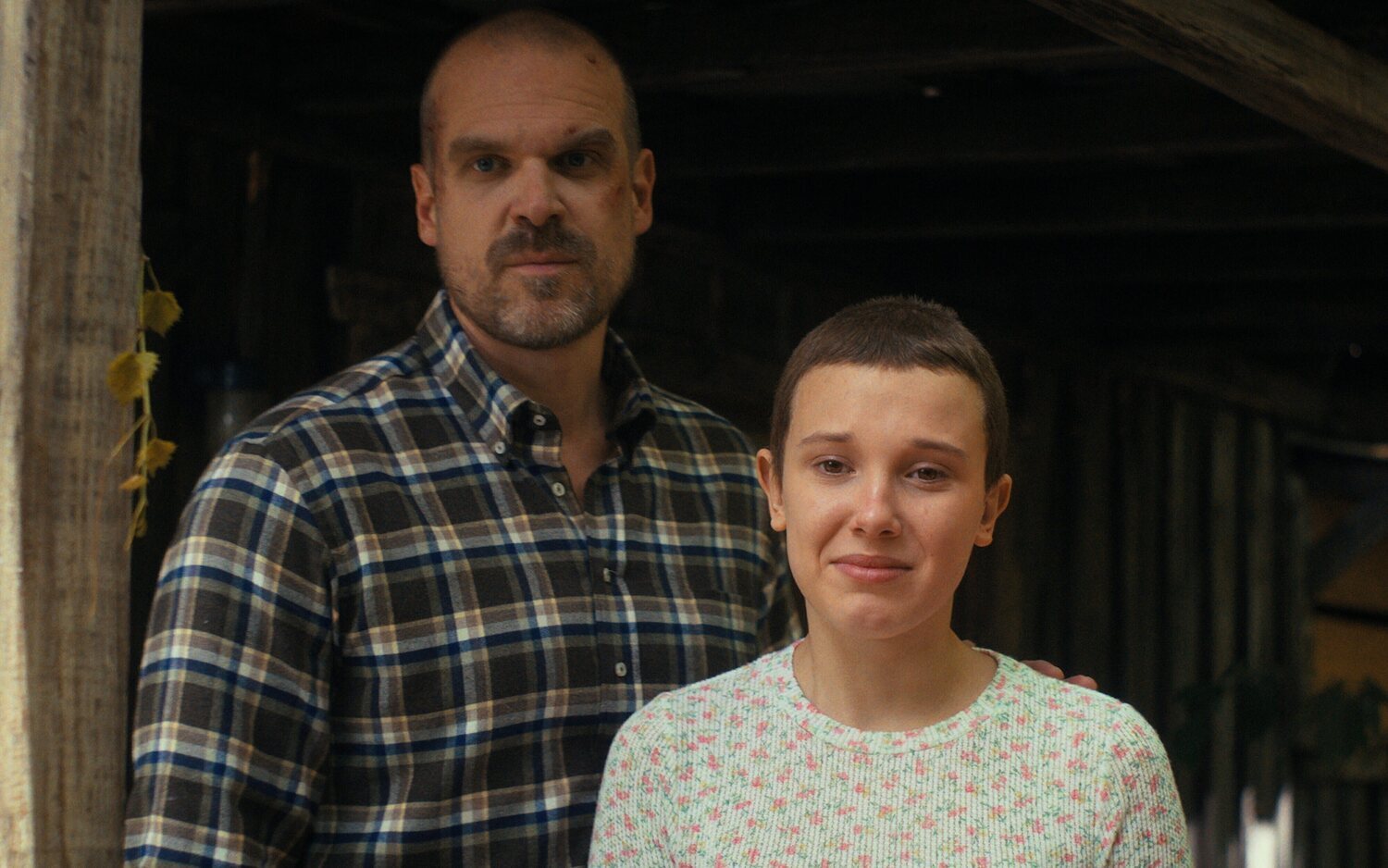 David Harbour y Millie Bobby Brown en 'Stranger Things'