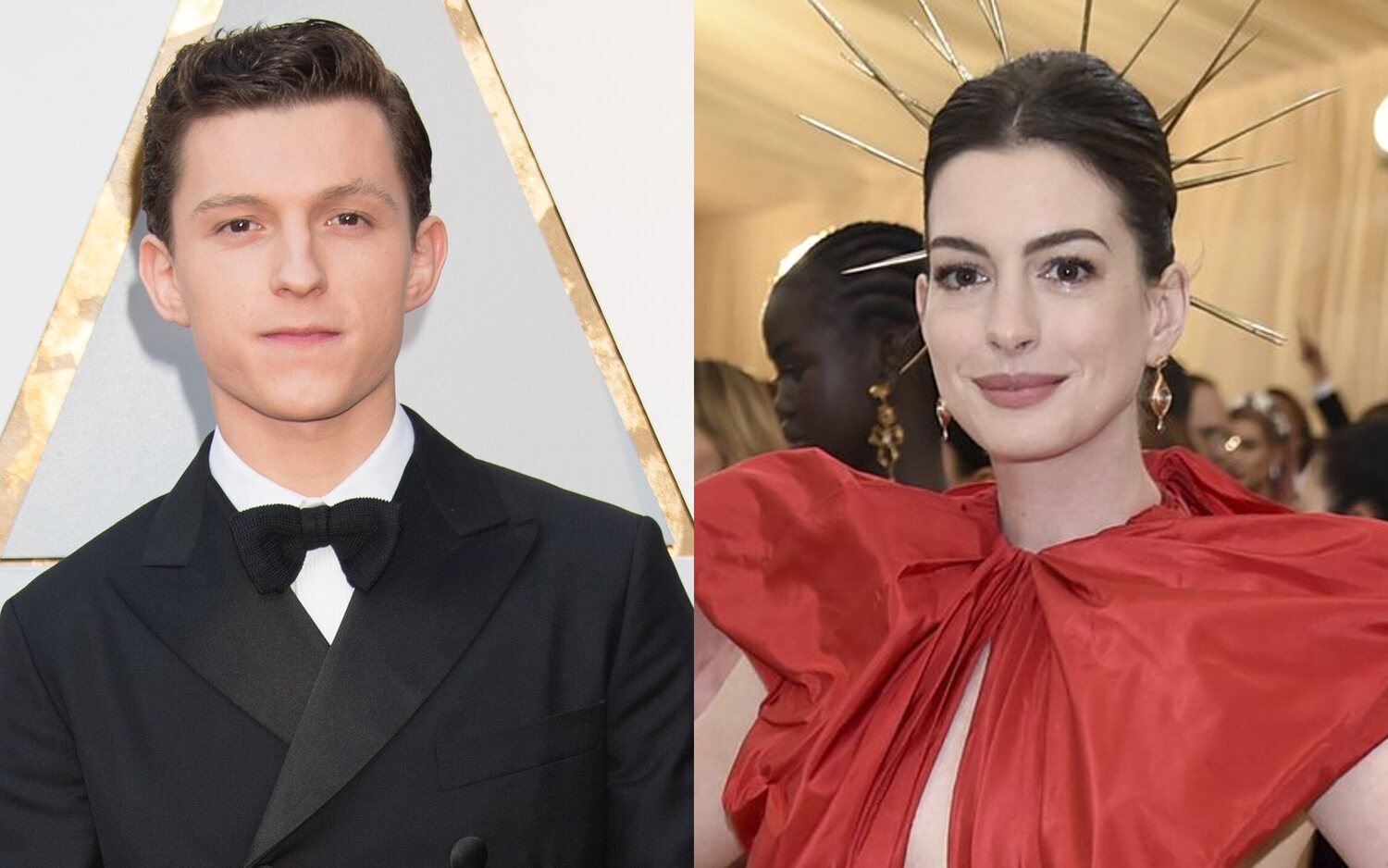 Tom Holland y Anne Hathaway