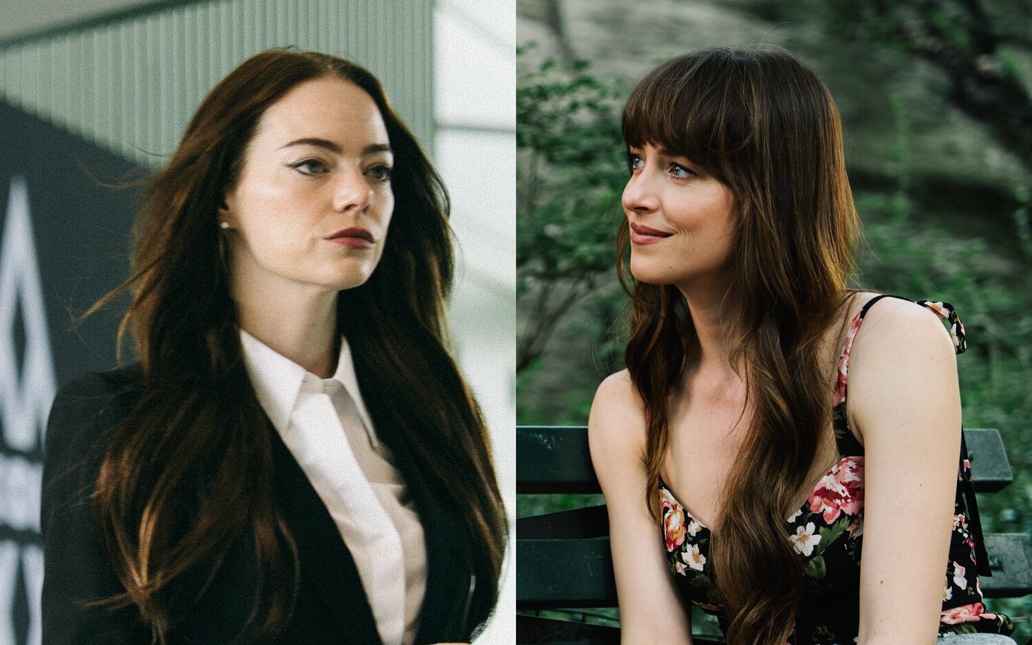 Emma Stone en 'Bugonia' y Dakota Johnson en 'Materialistas'