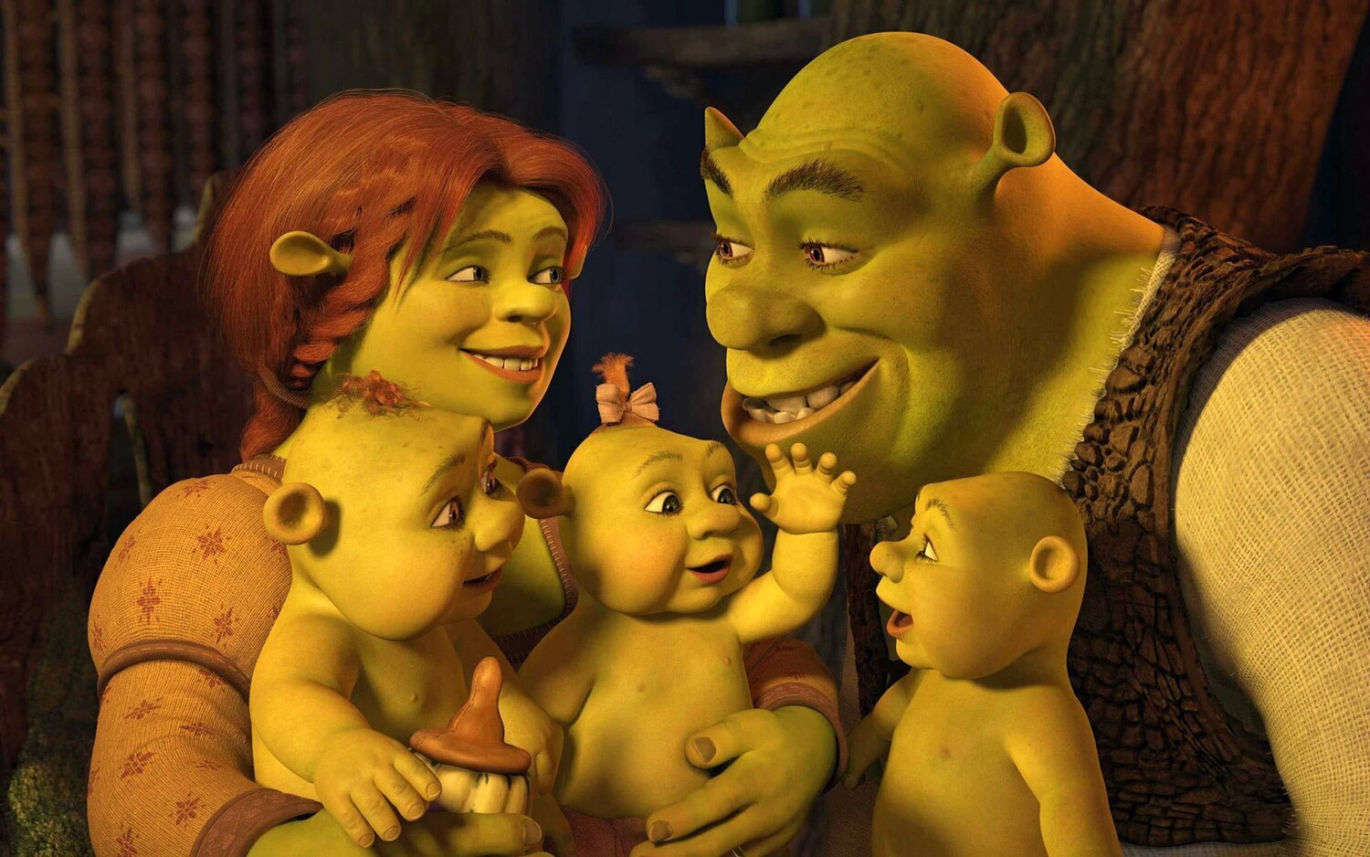 La familia de Shrek y Fiona