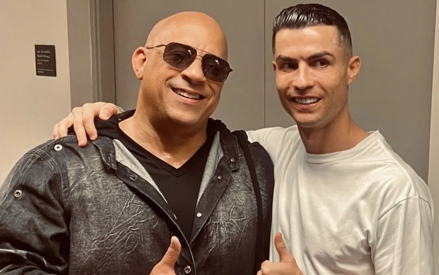 Vin Diesel y Cristiano Ronaldo posan juntos
