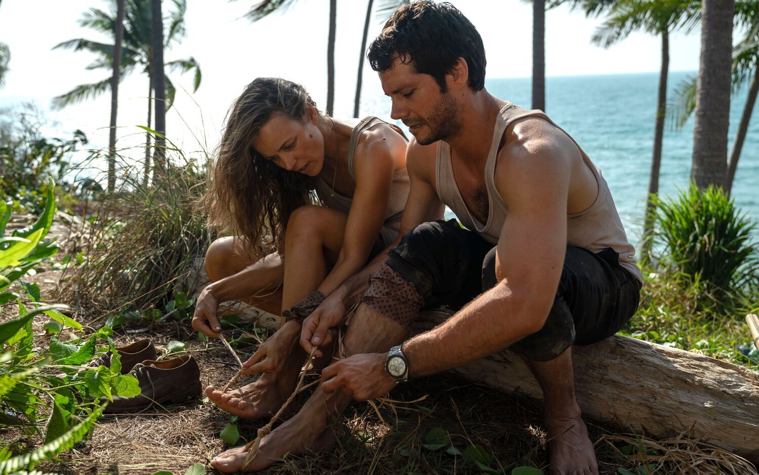 Rachel McAdams y Dylan O'Brien en 'Send Help'