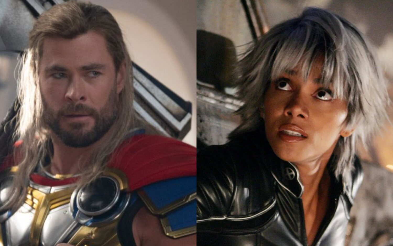 Chris Hemsworth y Halle Berry como Thor y Tormenta