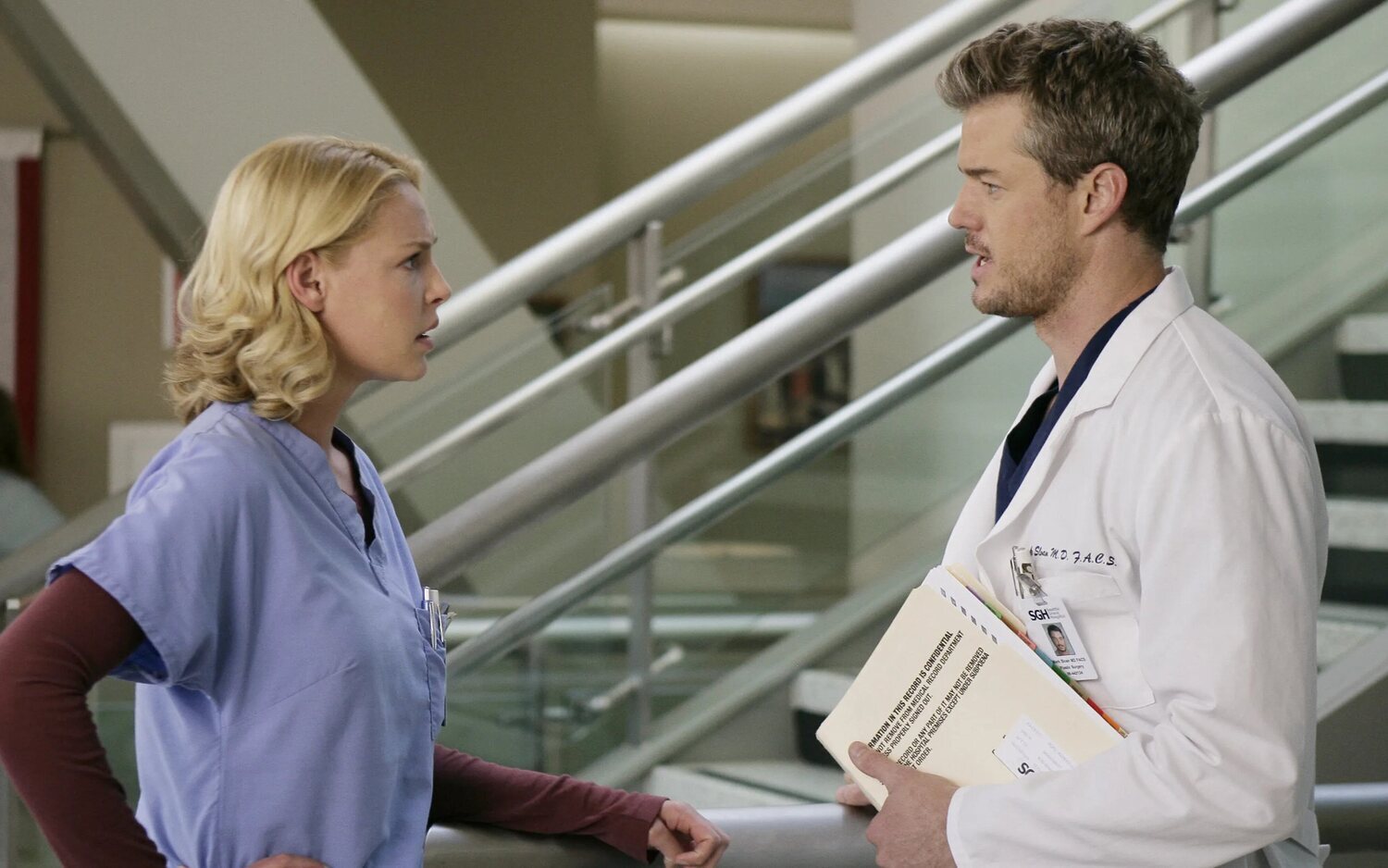 Katherine Heigl y Eric Dane en 'Anatomía de Grey'
