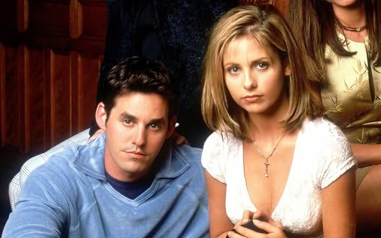 Nicholas Brendon y Sarah Michelle Gellar en 'Buffy, cazavampiros'