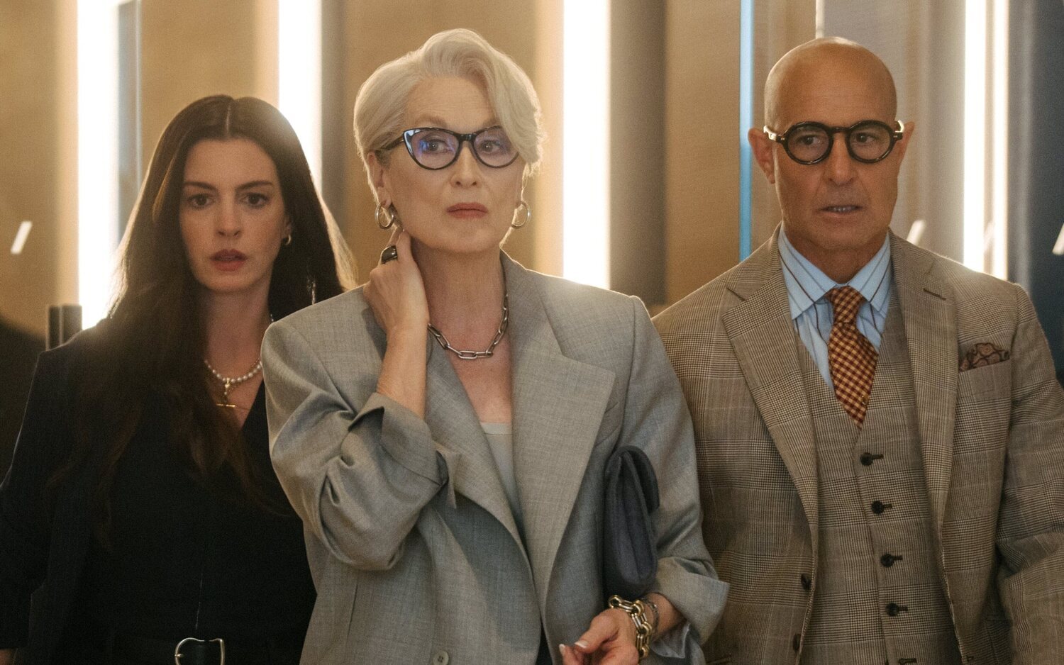 ‘El diablo viste de Prada 2’: Anne Hathaway y Meryl Streep junto a Stanley Tucci