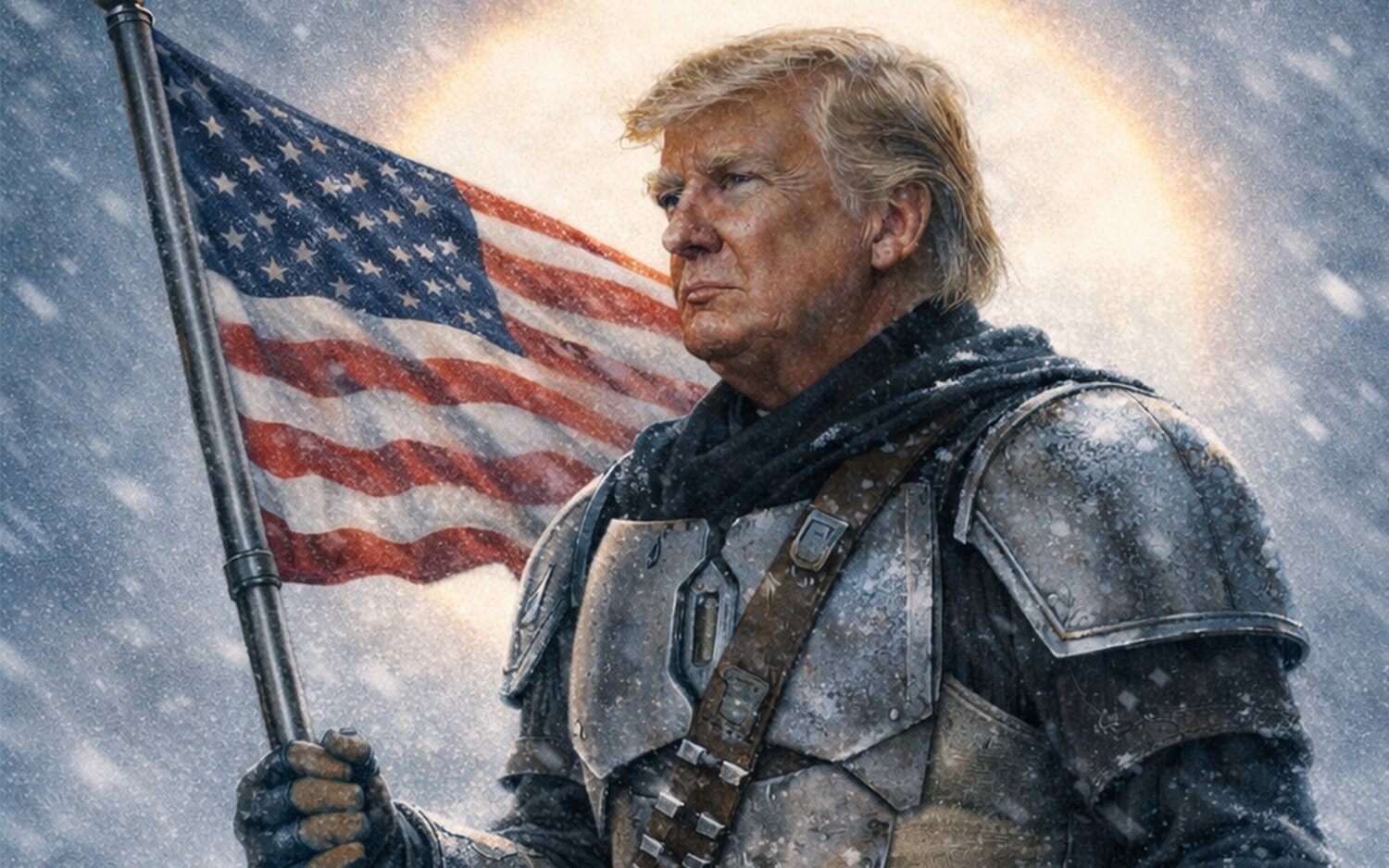 Imagina qué bajón pensar que debajo del casco de The Mandalorian está Trump y no Pedro Pascal...